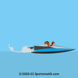 Gillu practicing Powerboat Racing