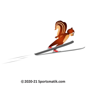 Gillu practicing Ski Jumping