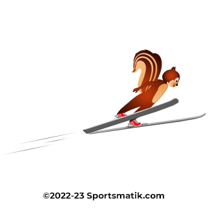 Gillu practicing Ski Jumping
