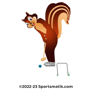 Gillu practicing Croquet