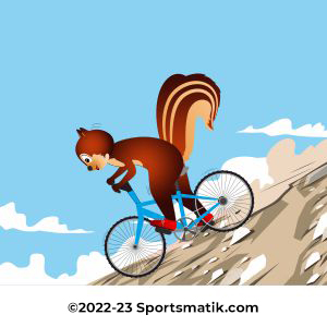 Gillu practicing Mountain Biking