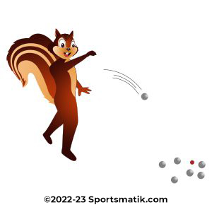 Gillu practicing Pétanque