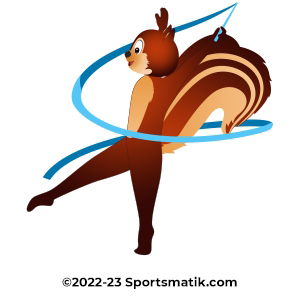 Gillu practicing Rhythmic Gymnastics