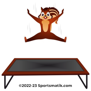 Gillu practicing Trampoline Gymnastics