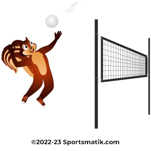 Gillu practicing Volleyball