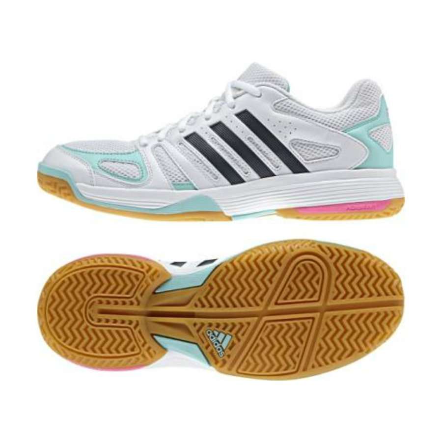 Unihoc U3 Elite White/Turquoise Non Marking Court Shoes (For Badminton,  Basketball, Handball, Floorball, Netball, Volleyball, Tchoukball, Squash,  Gym, Etc), Sports Equipment, Other Sports Equipment and Supplies on  Carousell