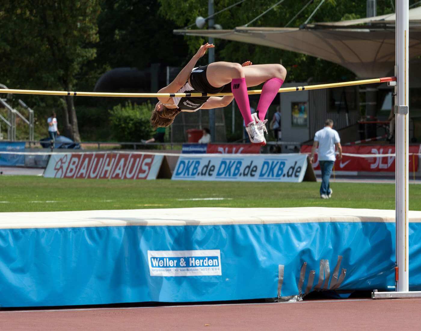 High jump spikes near clearance me