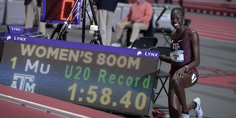 Athing Mu breaks world record in 800m at the SEC Indoor Championships
