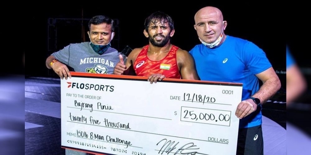 Bajrang Punia made his comeback and claimed the Flo-Wrestling Challenge title