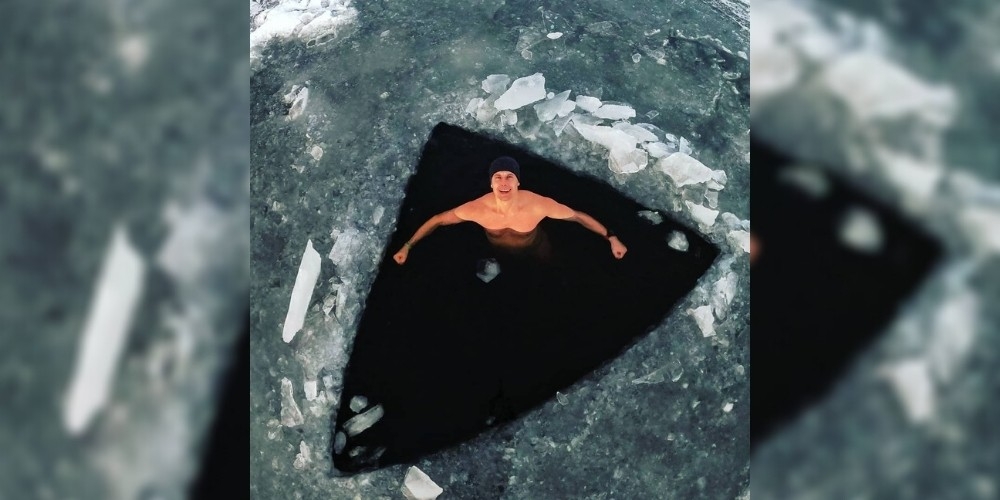David Vencl sets new world record to swim under ice in a Frozen Lake
