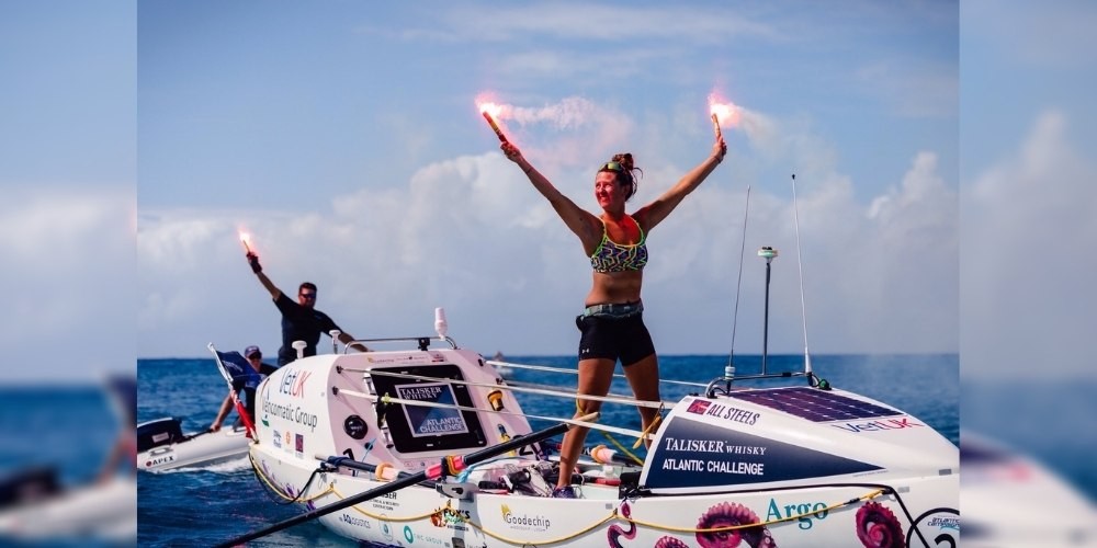 England's Jasmine Harrison becomes youngest woman to row solo across the Atlantic ocean