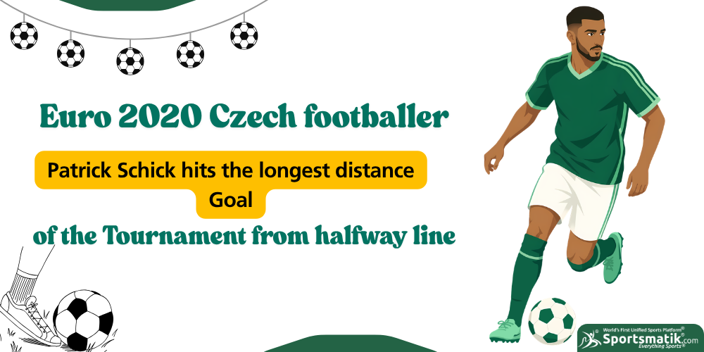 Euro 2020: Czech footballer Patrick Schick hits the longest distance Goal of the Tournament from halfway line