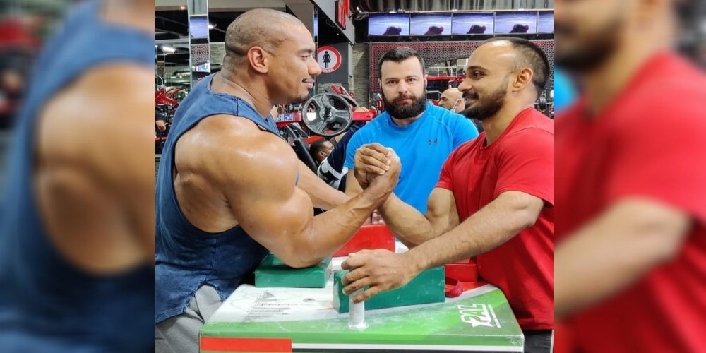 Arm Wrestler Rahul Panicker defeats world’s strongest bodybuilder Larry Wheels