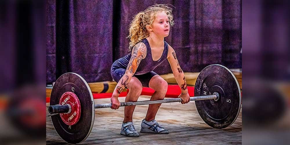World’s strongest 7-Year-Old Girl from Canada who can lift weights of 80 kg