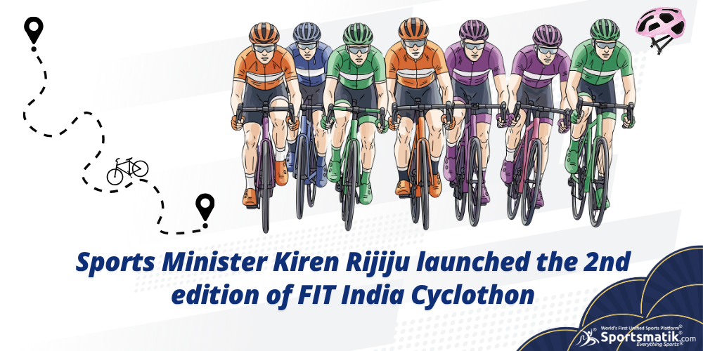 Sports Minister Kiren Rijiju launched the 2nd edition of FIT India Cyclothon