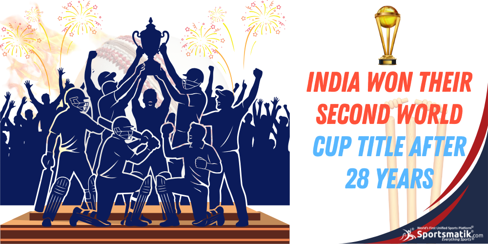 India won their second World Cup title after 28 years