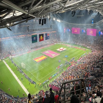 Stadium Australia hosted the 2023 FIFA Women's World Cup final, with Spain defeating England 1–0 before a crowd of 75,784.