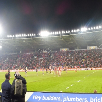 The MKM Stadium during the 2026 World Club Challenge