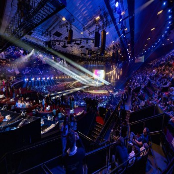 Eurovision Song Contest 2026 Vienna, Second Semi Final, Picture shows: Stadthalle Wien during the Eurovision Song Contest 2026