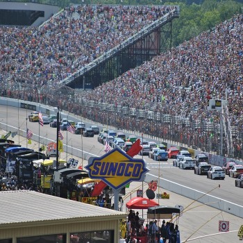 A NASCAR Cup Series race at NHMS in 2015. Since 1993, the venue has held at least one Cup Series race annually.