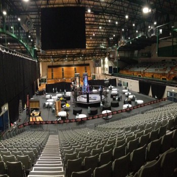 Arena prepared for boxing match