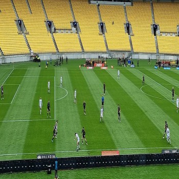 A-League Men match between Wellington Phoenix and Brisbane Roar on 31 March 2024.
