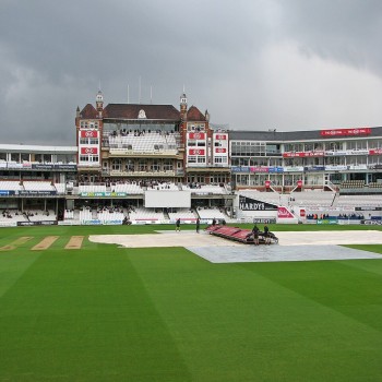 A wet morning at The Oval