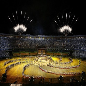 A scene from the opening ceremony of the 2007 Pan American Games
