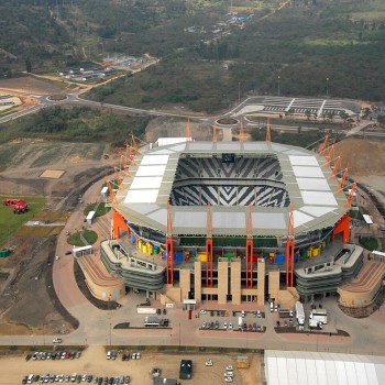 Aerial View Mbombela Stadium 1 month before World Cup