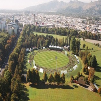 Aerial view of Hagley Oval