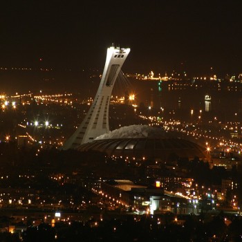 Aerial view at night