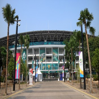 Gelora Bung Karno (GBK) Stadium in GBK sport complex, Senayan, Central Jakarta, during Asian Games 2018.