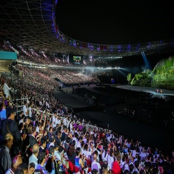 During the 2018 Asian Games opening ceremony