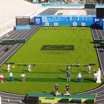 Archery matches in the stadium during the 2004 Olympics