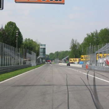 The straight of the Monza racetrack.