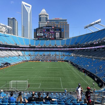The stadium configured for a Charlotte FC match  22 May 2022