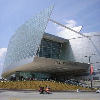 Outside of the BOK Center in Tulsa, Oklahoma