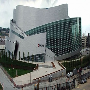 BOK Center as seen from the top level of the Tulsa Convention Center parking garage