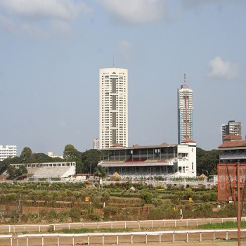 The pavilion of the Mumbai Race Course