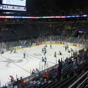 The BMO Harris Bradley center during a Milwaukee Admirals game