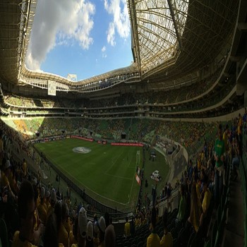 A view from the stands during the match between Brazil and Mexico in June 2015