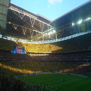 Wembley hosted the 2013 UEFA Champions League final between Bayern Munich and Borussia Dortmund.
