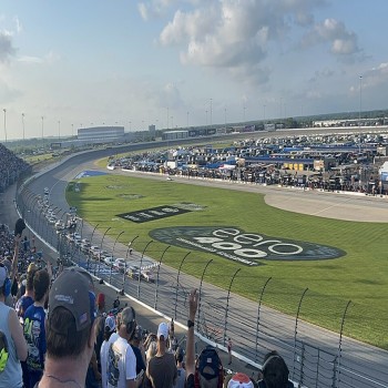 a restart for the [A restart during the 2026 eero 400 at Chicagoland Speedway