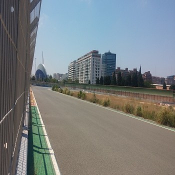 Section of the abandoned Valencia Formula 1 street circuit, in operation from 2008 to 2012