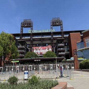 The third base gate of Citizens Bank Park in Philadelphia, Pennsylvania