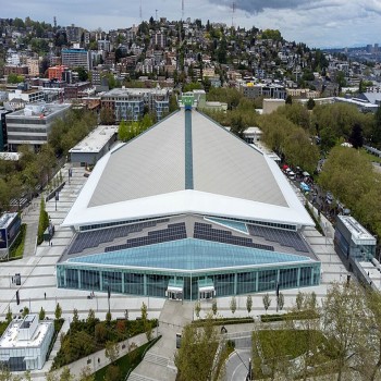 Climate Pledge Arena in Seattle, WA in May, 2022.