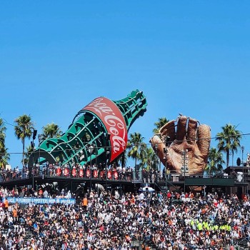Coca Cola and Glove at Oracle Park
