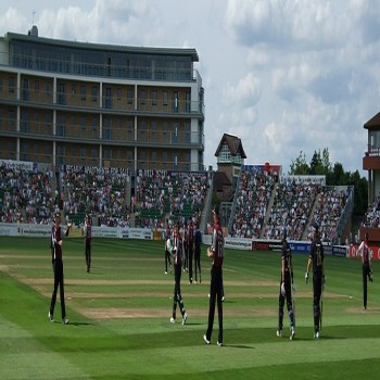 View across the ground towards the Somerset Stand on the left and Marcus Trescothick Stand on the right.