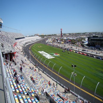 The Daytona International Speedway in 2011.