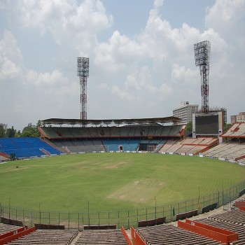 A picture of the Eden Gardens stadium before the start of a match.